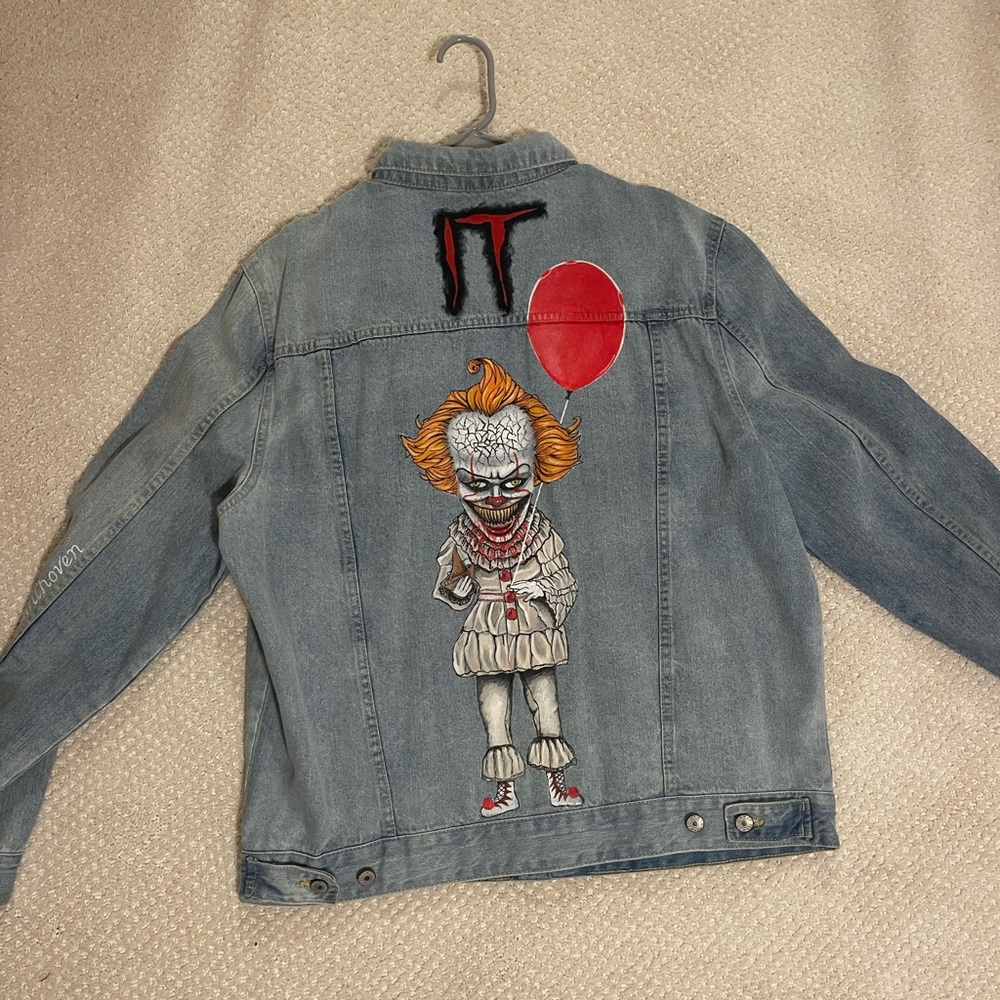 CUSTOM IT JEAN JACKET , ONE OF ONE, Hand painted